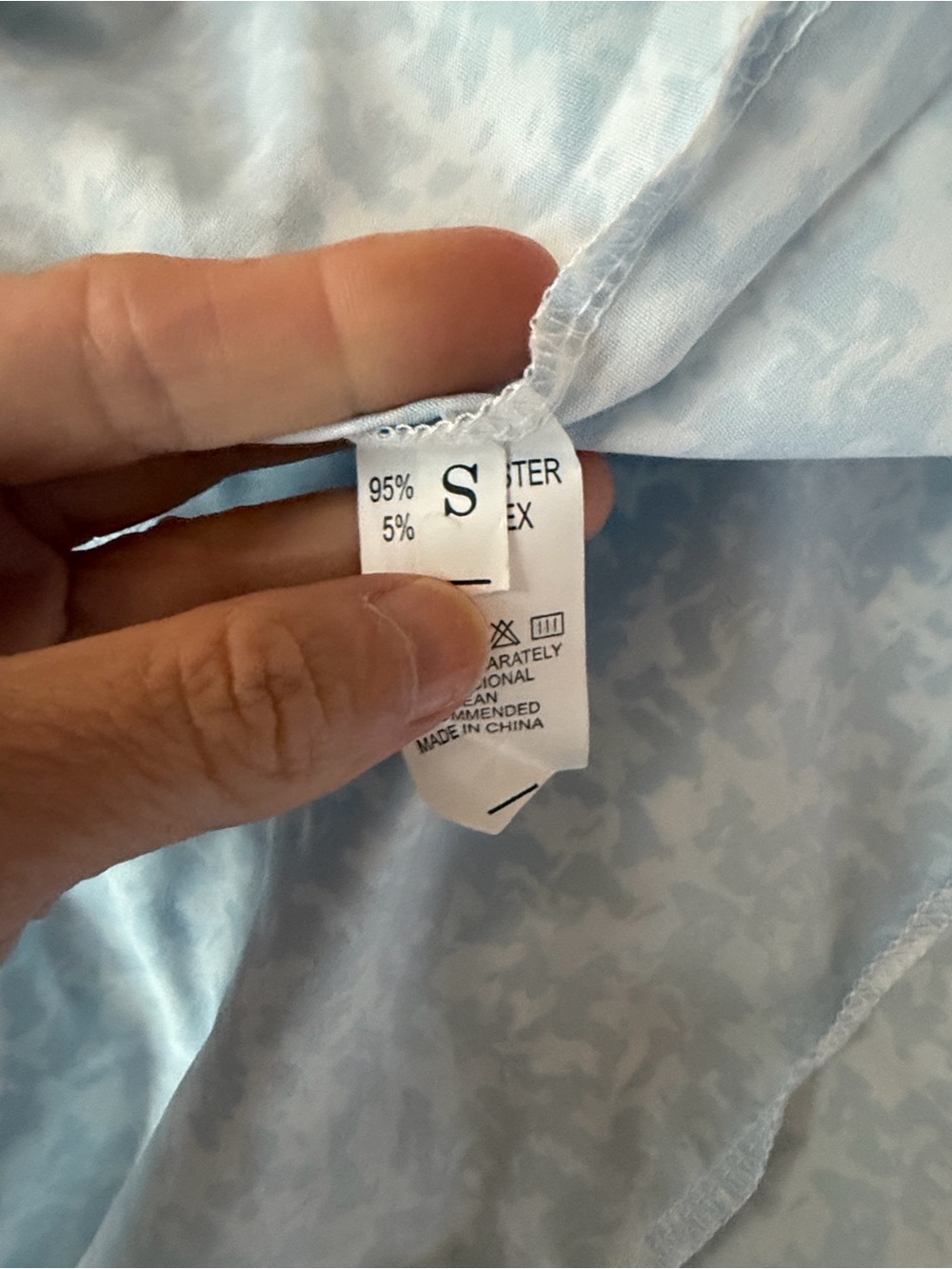 Amazon Light Blue Floral Tiered Midi Dress S - Picture 5 of 6